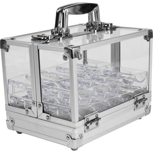 Used 600-Piece Acrylic Chip Case with 6 Chip Trays 